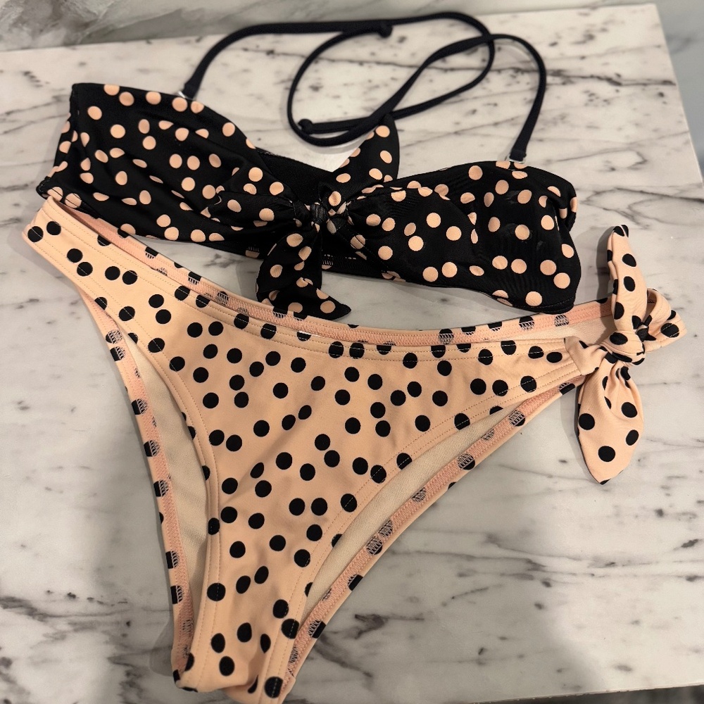 NWOT Top Shop Polka Dot Bikini Swim Set